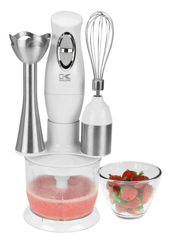 Kalorik White Combo Mixer Including Mixing Cup, Chopper and Whisk