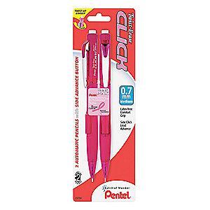 Pentel Mechanical Pencil, 0.7mm, Pink, PK2