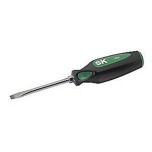 SK Steel Screwdriver with 4" Shank and 1/4" Keystone Slotted Tip