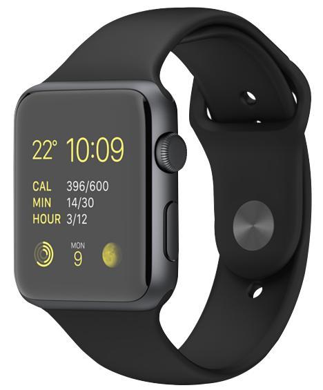 Apple Watch Sport 42mm Space Grey Aluminium Case with Black Sport Band
