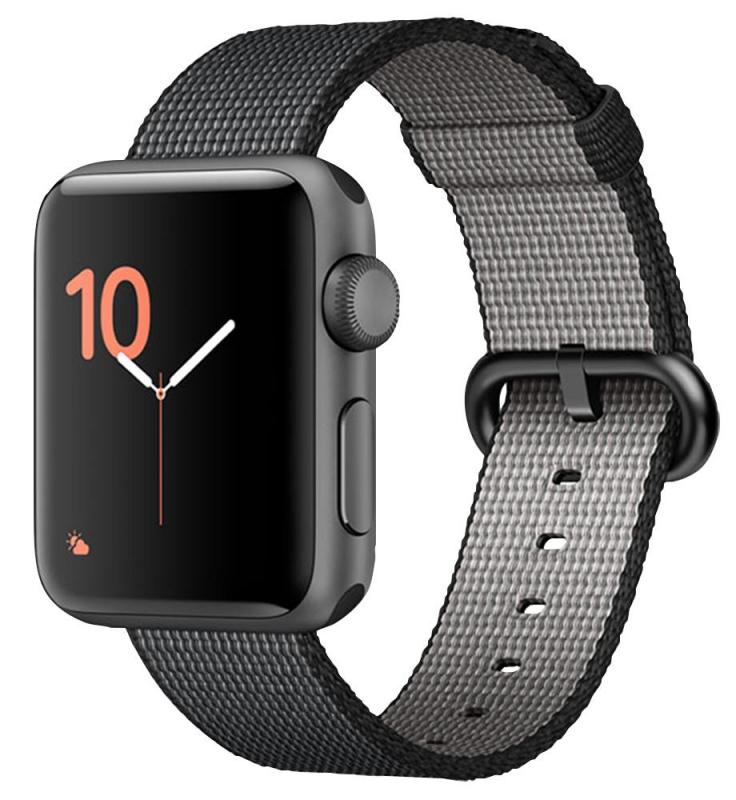 Apple Watch Series 2 38mm Space Grey Case with Black Woven Strap