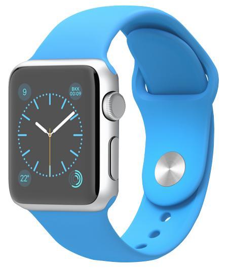 Apple Watch Sport 38mm Silver Aluminium Case with Blue Sport Band