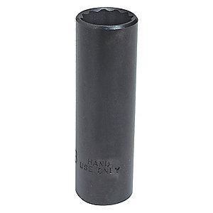 Proto 7/16" Alloy Steel Socket with 3/8" Drive Size and Black Oxide Finish