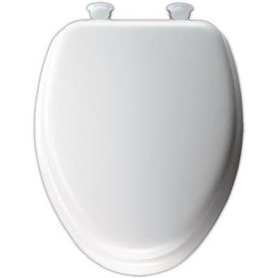 Bemis Mayfair Elongated Cushioned Vinyl Soft Toilet Seat, Easy-Clean & Change  Hinge, White