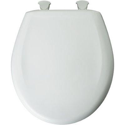 Bemis Toilet Seat, Round, White Plastic