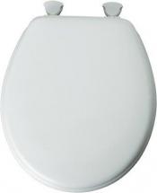 Bemis Mayfair Round Molded Wood Toilet Seat, Easy-Clean & Change  Hinge, White