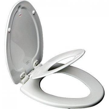 Bemis NextStep  Child/Adult Toilet Seat, Whisper-Close , Easy-Clean & Change  Hinge, Elongated
