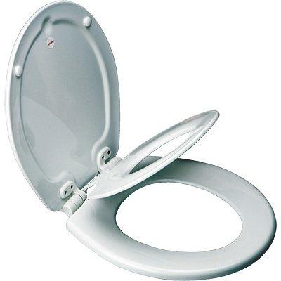 Bemis NextStep  Child/Adult Toilet Seat, Whisper-Close , Easy-Clean & Change  Hinge, Round