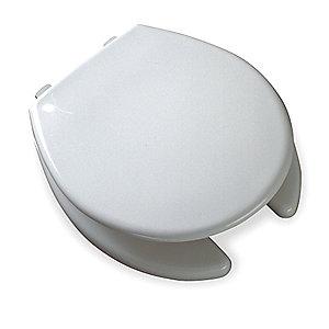 Bemis Commercial Heavy Duty Plastic Toilet Seat, Round, With Cover, 16"