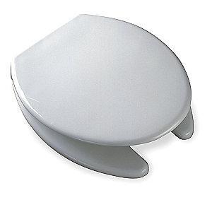 Bemis Commercial Heavy Duty Plastic Toilet Seat, Elongated, With Cover, 17-11/16"
