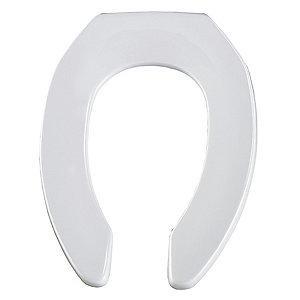 Bemis Commercial Heavy Duty Plastic Toilet Seat, Elongated, Without Cover, 18-3/8"