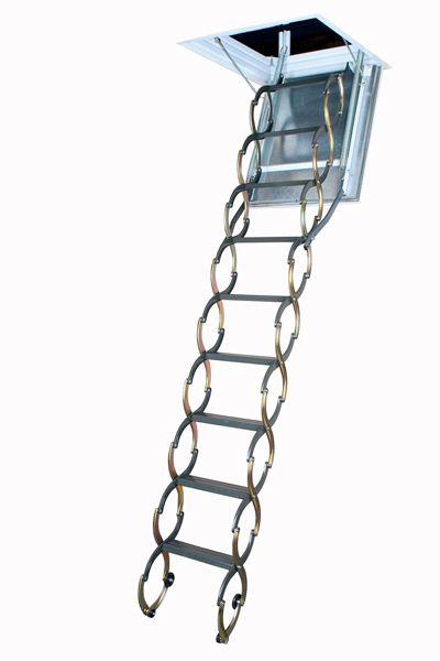 Fakro Attic Ladder (Scissor Fireproof Door insulated) LSF 25x47 300 lbs 9 ft 10 in