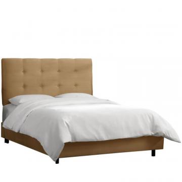 Skyline Twin Tufted Bed In Premier Saddle