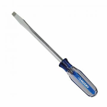 Husky 1/4  Inch  x 6  Inch  Slotted Screwdriver with Acetate Handle