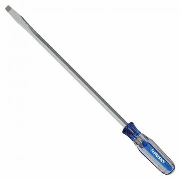 Husky 3/8  Inch  x 12  Inch  Slotted Screwdriver with Acetate Handle
