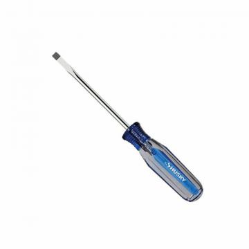 Husky 3/16  Inch  x 4  Inch  Cabinet-Tip Screwdriver with Acetate Handle