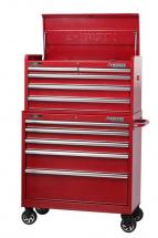 Husky 37 Inch 10-Drawer Tool Chest and Cabinet, Metallic Red