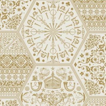 Graham & Brown World Heritage White/Gold Wallpaper