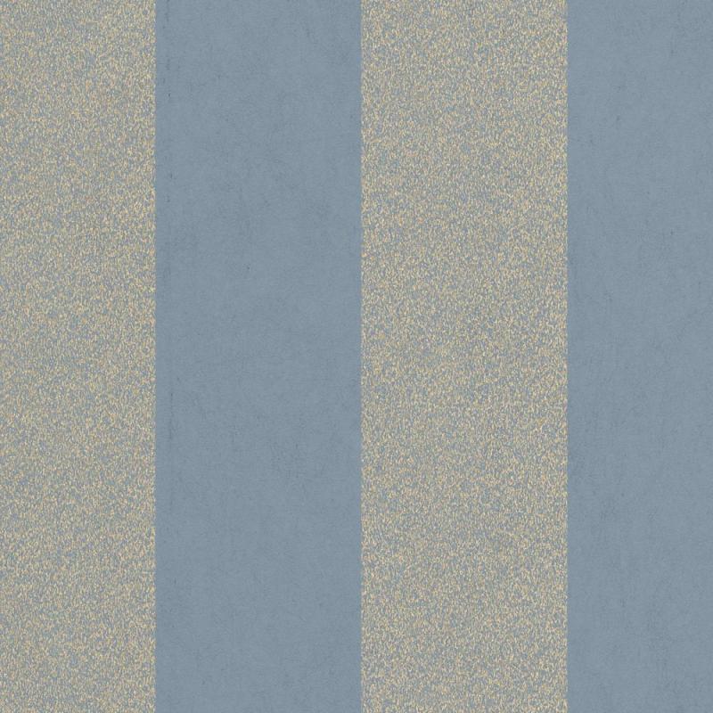 Graham & Brown Artisan Stripe Blue/Gold Wallpaper