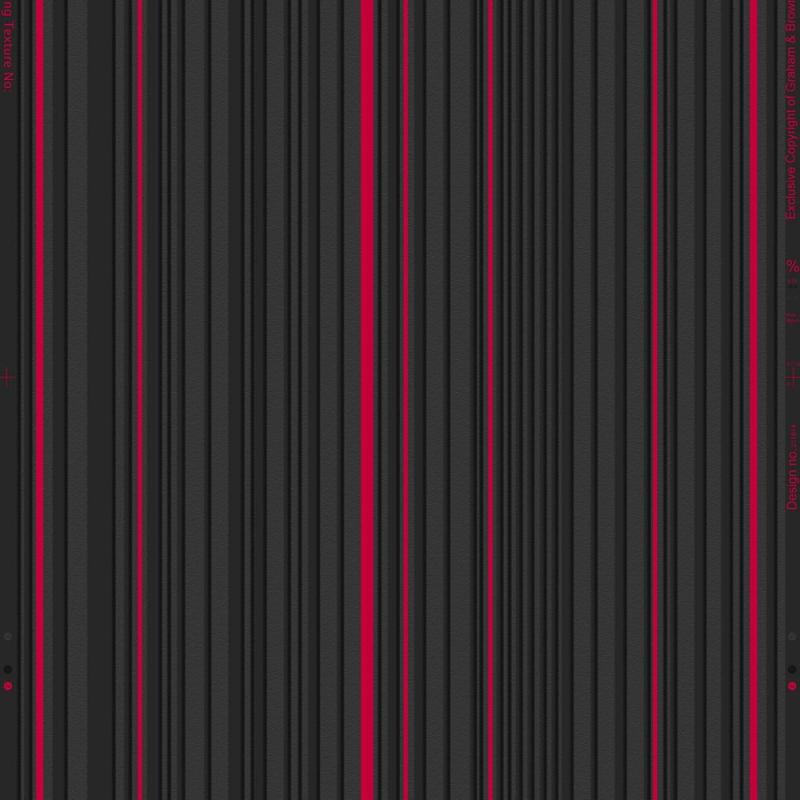 Graham & Brown Maestro Stripe Black/Red Wallpaper