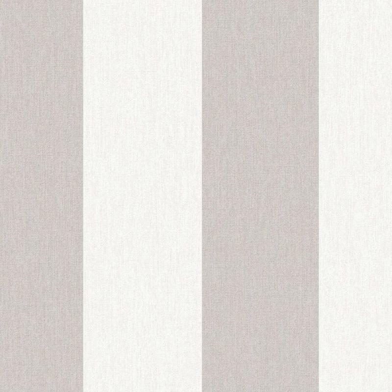 Graham & Brown Calico Stripe Greige/Cream Wallpaper