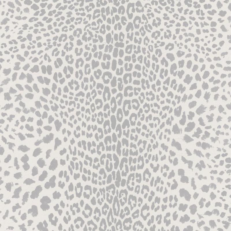 Graham & Brown Leopard White/Grey/Silver Wallpaper