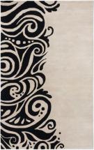 eCarpet Gallery Impressions Black, Light Gray Hand Tufted Rug 5'0" x 8'0"