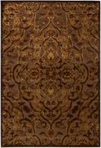 eCarpet Gallery Hafez Dark Gray, Light Brown Power Loomed Rug 5'3" x 7'6"