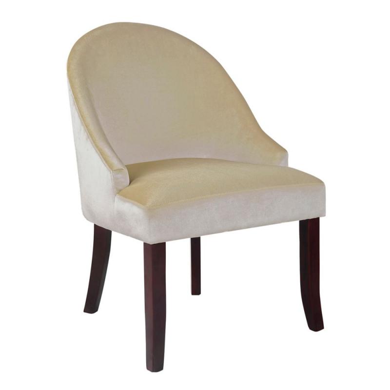 Corliving Antonio Accent Chair In Soft Cream Velvet