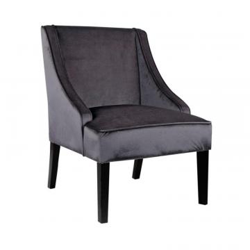 Corliving Antonio Accent Chair Dark Grey Velvet