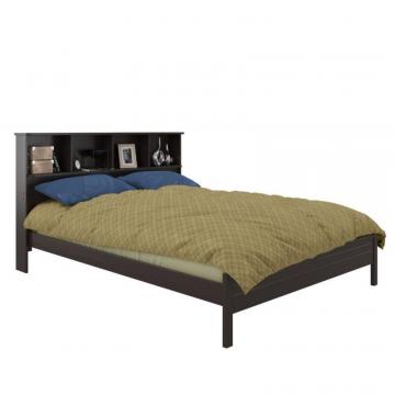 Corliving Ashland Full/Double Bed With Bookcase Headboard In Dark Cappuccino