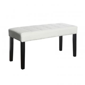 Corliving California 24 Panel Bench In White Leatherette