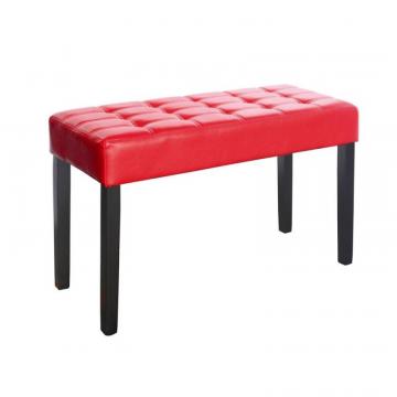 Corliving California 24 Panel Bench In Red Leatherette
