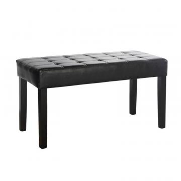 Corliving California 24 Panel Bench In Black Leatherette