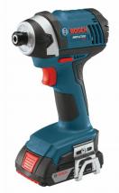Bosch 18 V 1/4" Hex Compact Tough Impact Driver with 2 SlimPack Batteries