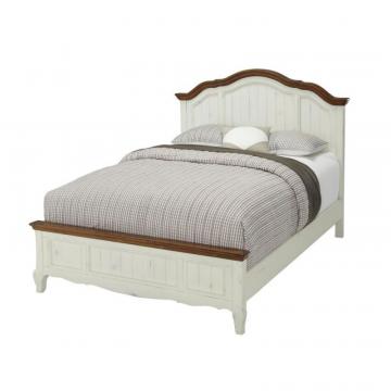 Home Styles The French Countryside Oak and Rubbed White Queen Bed