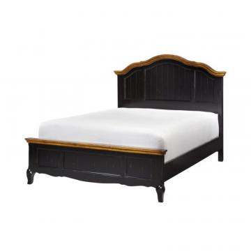 Home Styles The French Countryside Oak and Rubbed Black Queen Bed