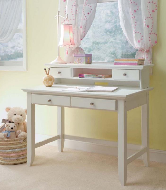 Home Styles Naples White Student Desk and Hutch