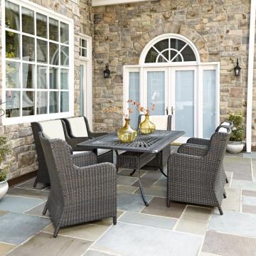 Home Styles Largo 7-Piece Patio Dining Set with Riviera Chairs