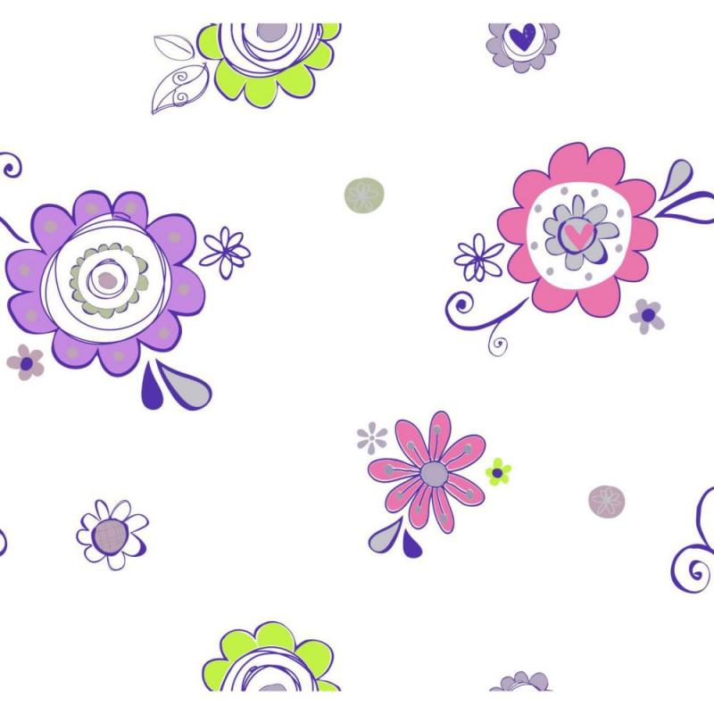 York Room To Grow Doodlerific Floral S Wallpaper