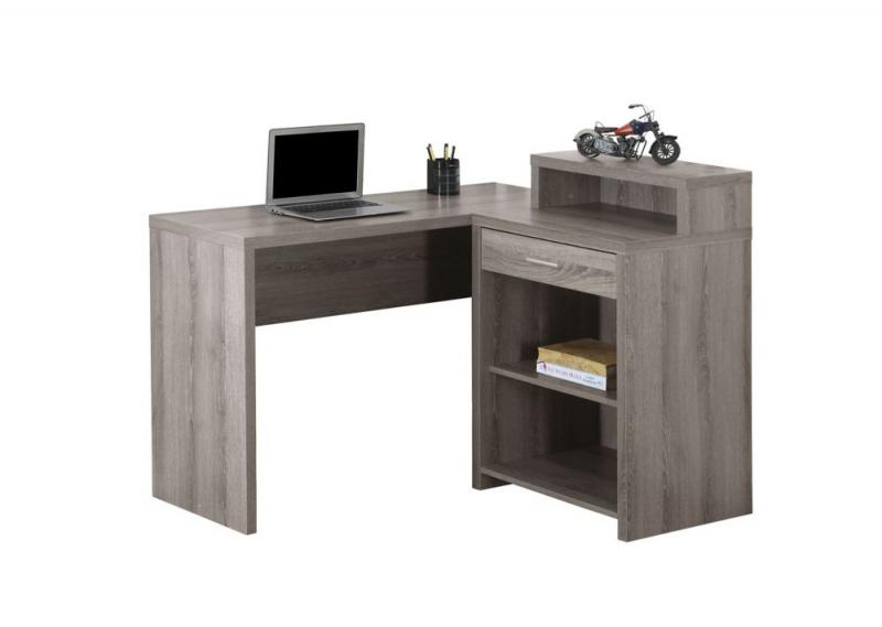 Monarch Computer Desk - Dark Taupe Corner With Storage