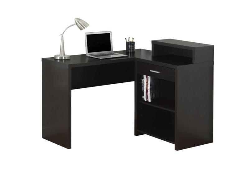 Monarch Computer Desk - Cappuccino Corner With Storage
