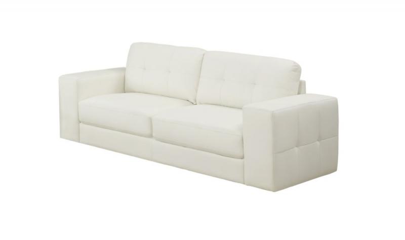 Monarch Sofa - Ivory Bonded Leather