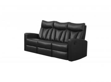 Monarch Reclining - BlackBonded Leather Sofa