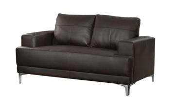 Monarch Love Seat - Brown Bonded Leather
