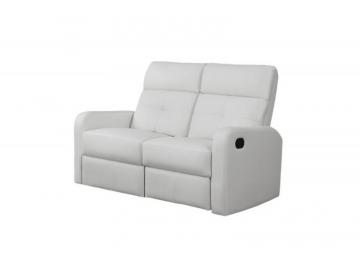 Monarch Reclining - White Bonded Leather Love Seat