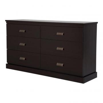 South Shore Gloria 6-Drawer Double Dresser, Chocolate