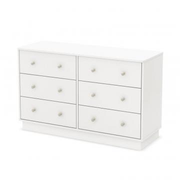 South Shore Litchi Dresser, Pure White