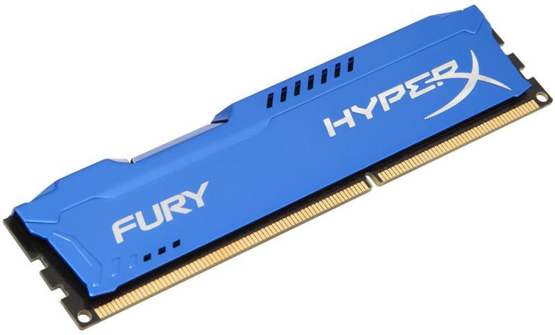 HyperX 8GB 1600MHz Fury DDR3 DIMM RAM, Blue