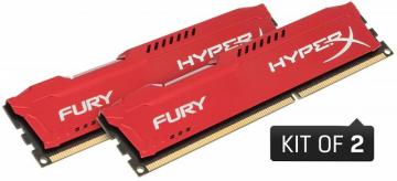 HyperX 8GB 1866MHz Fury DDR3 DIMM RAM, Red Kit (2x 4GB)